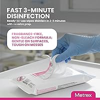 Vista 6 de Metrex CaviWipes - Toallitas desinfectantes no tejidas duraderas para superficies duras y no porosas en atención médica y laboratorio, pre-saturadas