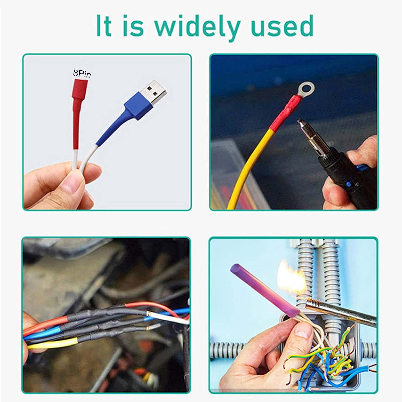 Roadoor 164 ADET Isı Shrink Boru Paketi, Çok Renkli, Poliolefin, 2: 1 Shrink Oranı, Çeşitli Boyutlar, Anti-Pas, Esnek, Elektrik Yalıtımı, Tel Bağlama, Kablo Eklemleri Onarımı, Endüstriyel Kullanım
