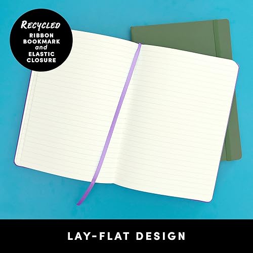 Miniatura 3 de PAPERAGE Cuaderno de diario con forro reciclado, (rosa), 160 páginas, mediano de 5.6 x 8 pulgadas, papel grueso de 3.53 ozm, cuaderno de diario de