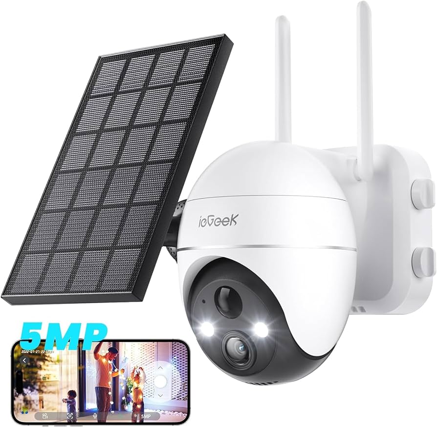 防犯カメラ ieGeeK 5MP PTZ Solar Security Camera Amazon.com : ieGeek Solar Security Cameras Wireless Outdoor