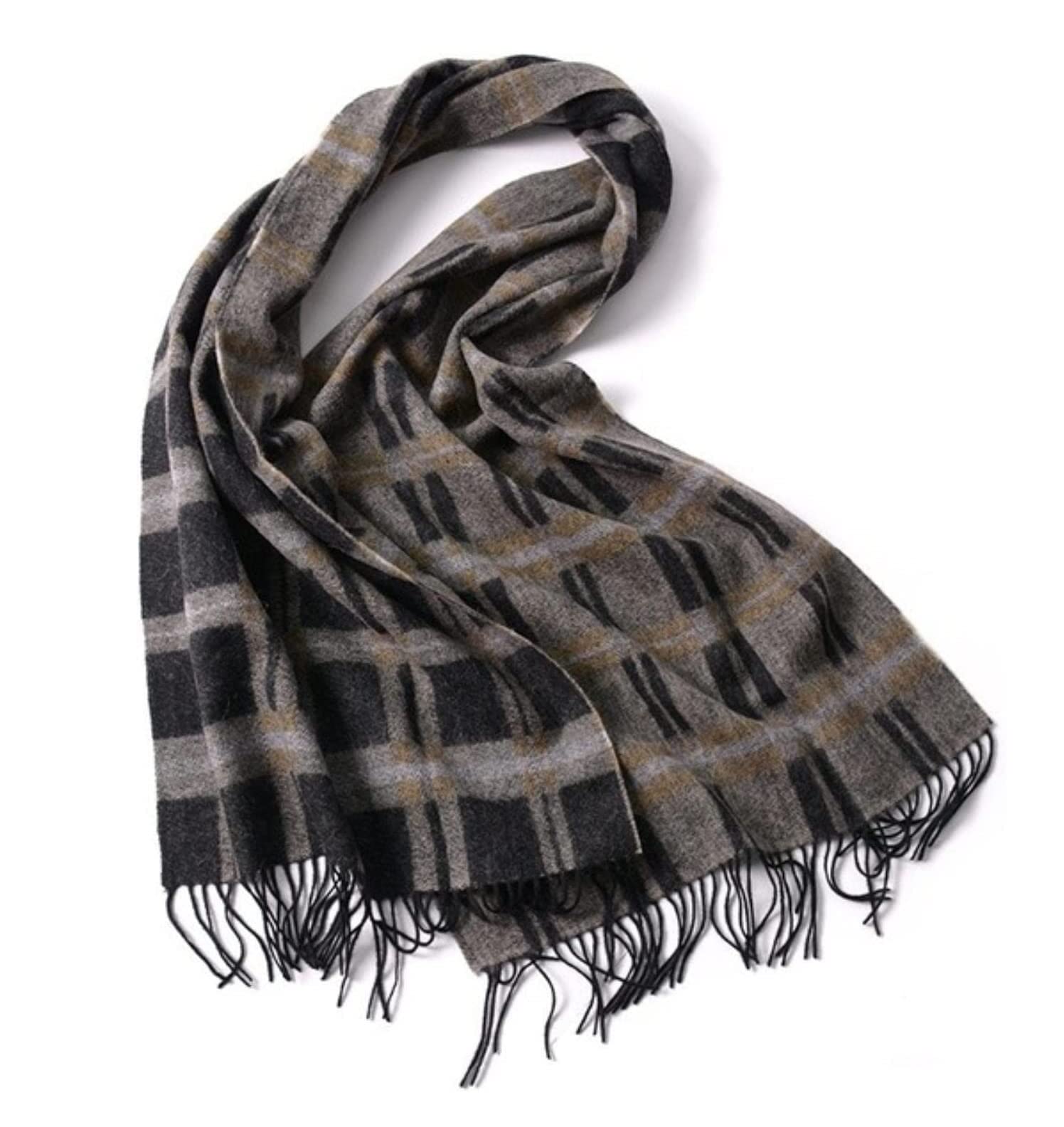 Chal Estolas Bufanda Chal Fular Bufanda A Cuadros para Hombre Bufanda De Lana para Hombre Bufanda De Cachemira Gris Mantón Calor De Lana Gruesa De Invierno Chal Bufanda Estolas