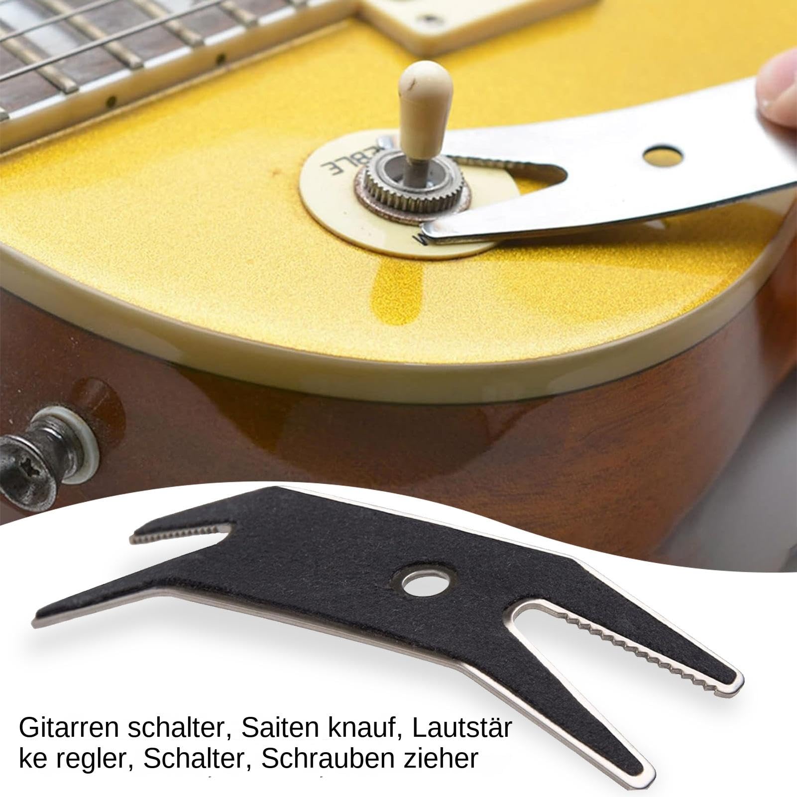 Clé de serrage pour guitare - Outil de réglage de la hauteur de la tonalité de guitare - Clé à vis multifonction - Clé de réglage de la hauteur de la guitare