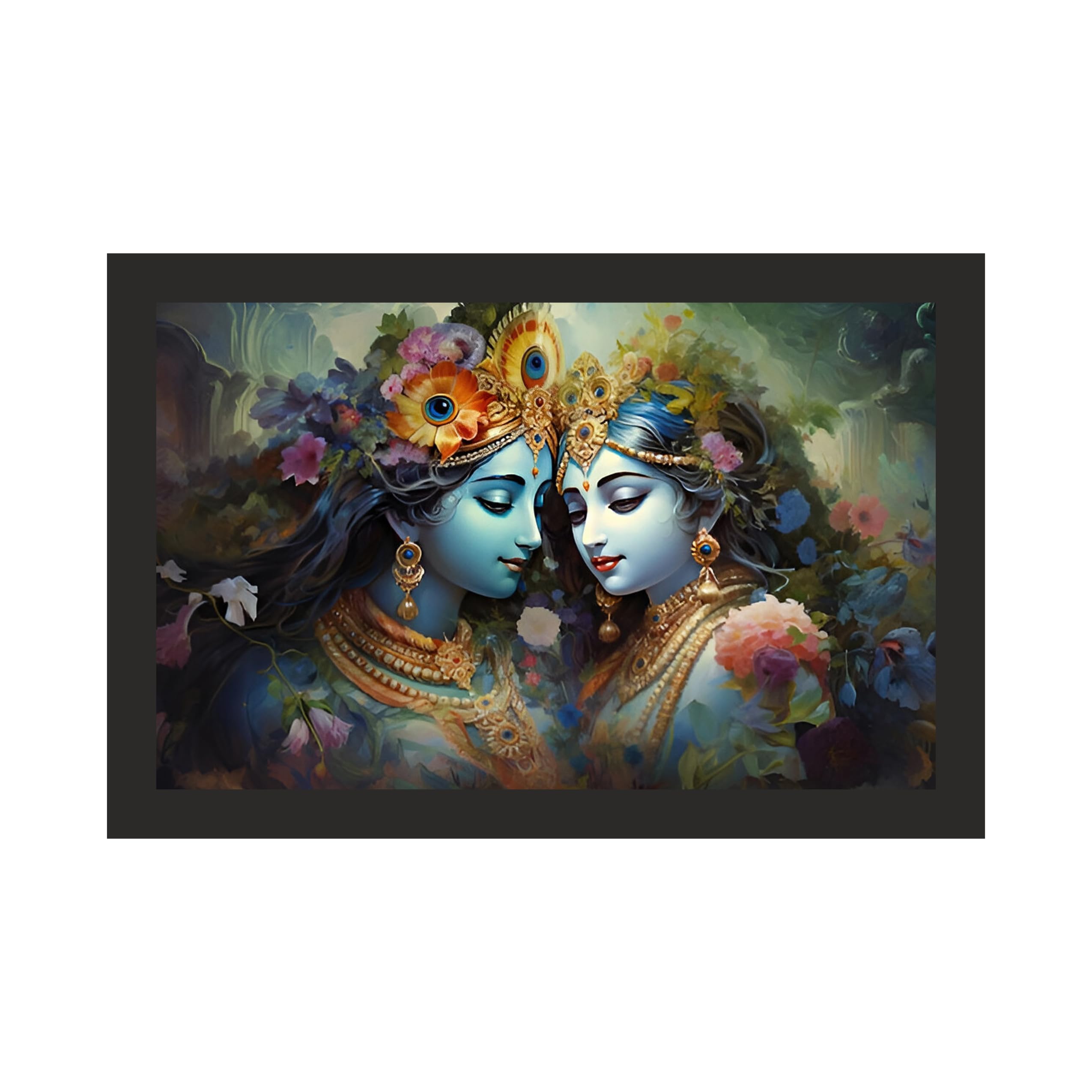 Serene Radha Krishna Art - 18x12
