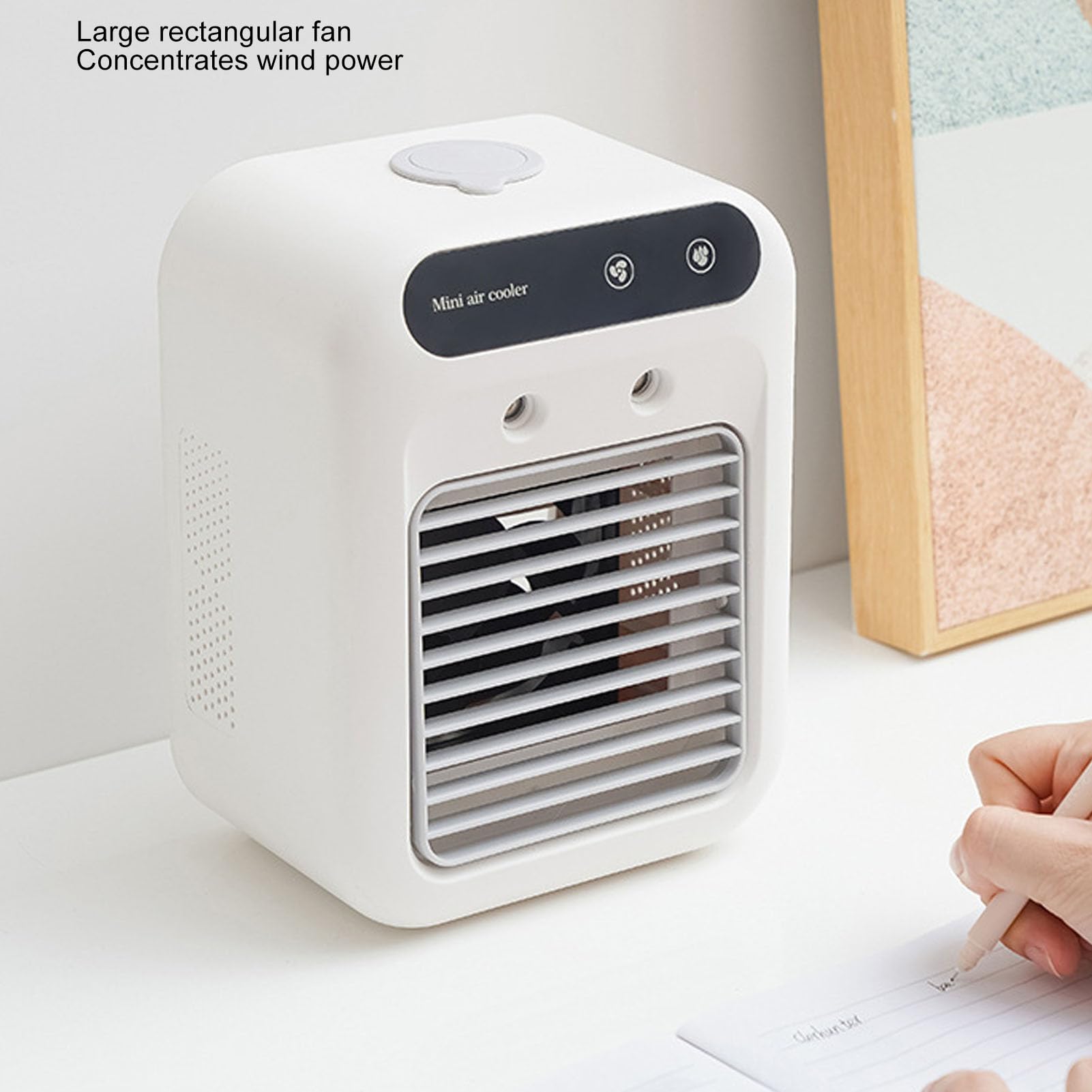 Fdit Tragbare Klimaanlage, Professioneller Kühlluftventilator mit 500 Ml Wassertank