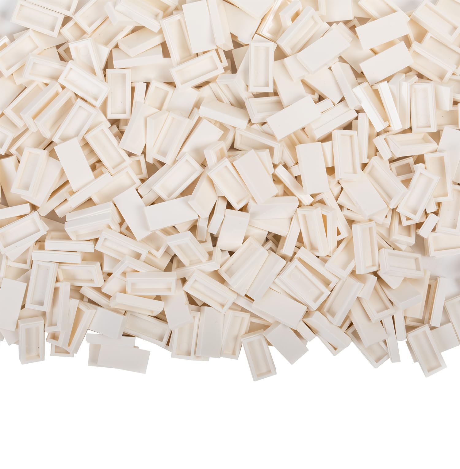 Photo 1 of *** Bundle *** White 1x2 Tiles | 550 PCS | Bulk Building Toy Set Great for Dots, Water Blocks, Mosaic, Classroom, Educational, Part 3069 | 100% Compatible with All Major Brands ( 2 pack )