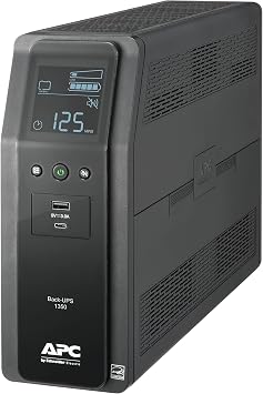 APC BN1350M2 Back-UPS PRO BN Series Battery Backup System, 10 Outlets, 1,350 VA, 1,080 J