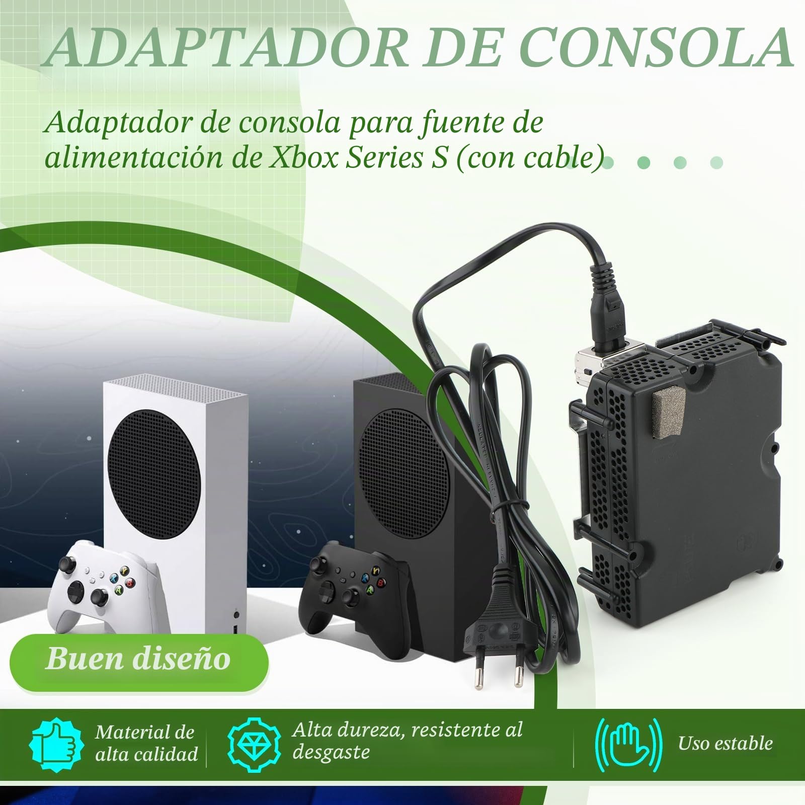 RongZy para Xbox Series S Fuente De Alimentación Reemplazo para Series S Interna Fuente de Alimentación con Adaptador de CA Consola Accesorios con Herramientas Reparación