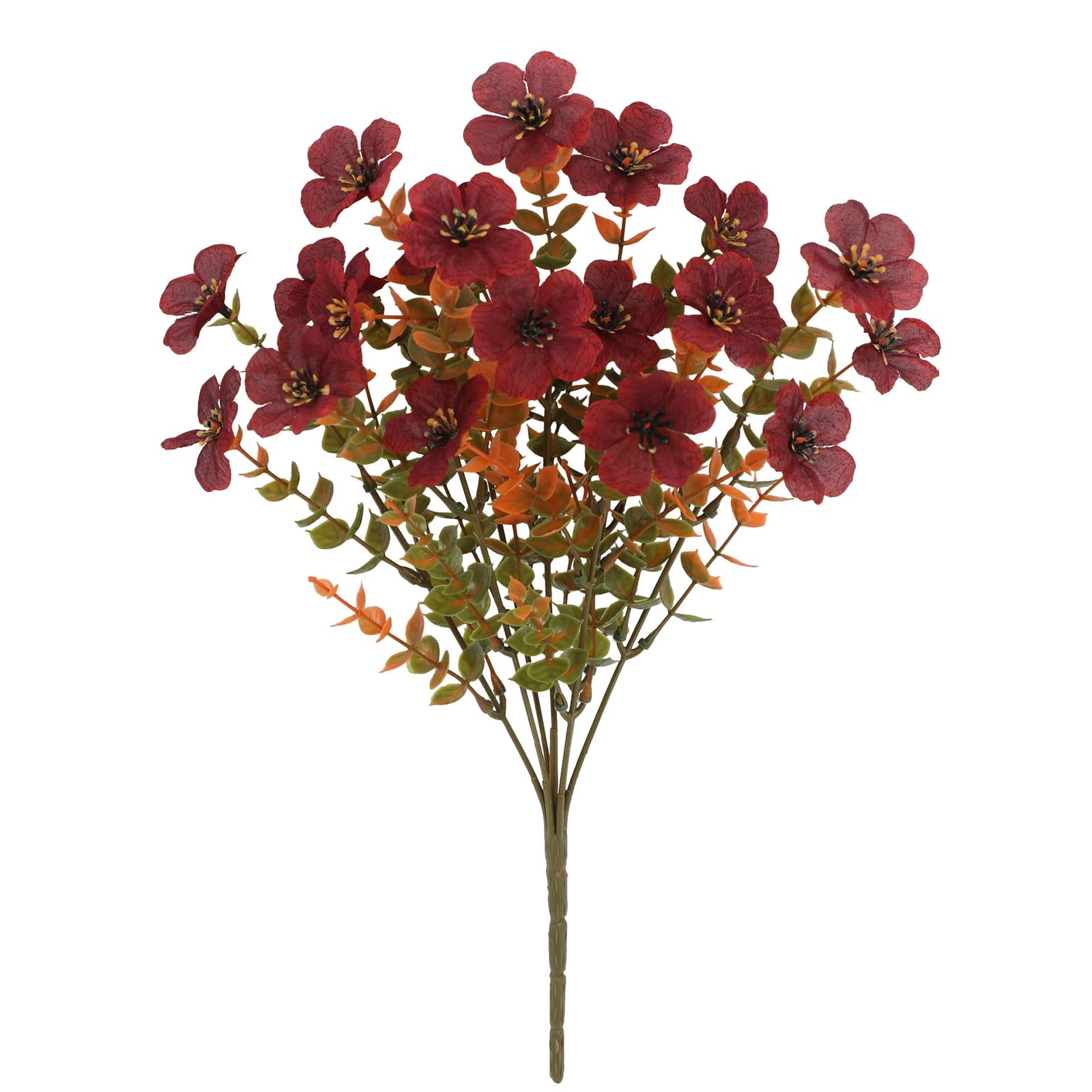 UV Resistant Artificial Petunias Flowers, artificial petunias for outdoors, Realistic Fake Outdoor Flowers, Waterproof Artificial Flowers for Outdoor Indoor Garden Home Decoration (A,12 Bunches)