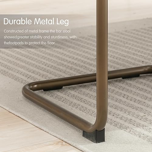 Miniatura 10 de Okeysen Juego de 2 sillas de comedor, sillas de comedor de 19.6 pulgadas, sillas de comedor de cocina, sillas de comedor modernas de terciopelo,