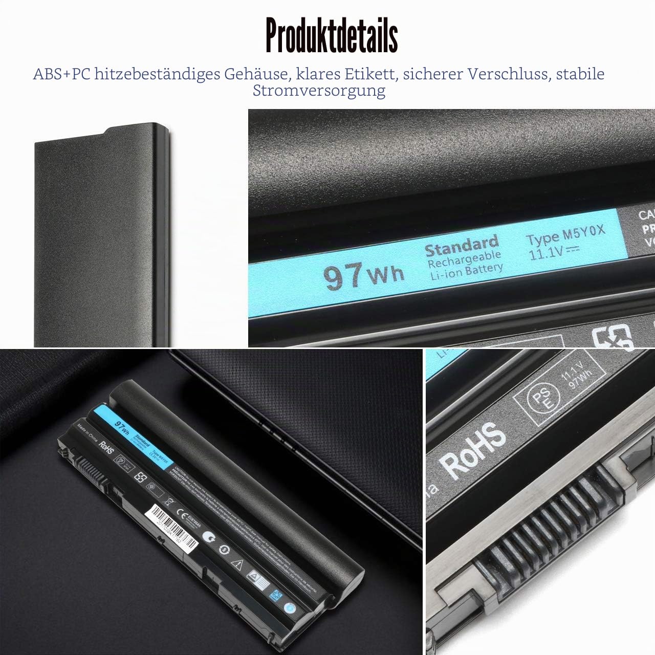 ANTIEE 97WH M5Y0X Laptop Akku für Dell Latitude E6420 E6430 P25G001 E6520 P14F001 E6530 E5420 E5520 E5430 E5530 P28G-001 E6440 E6555 40 P2 9F001 Vostro 3460 3560 Precision M2800 N3X1D T54FJ