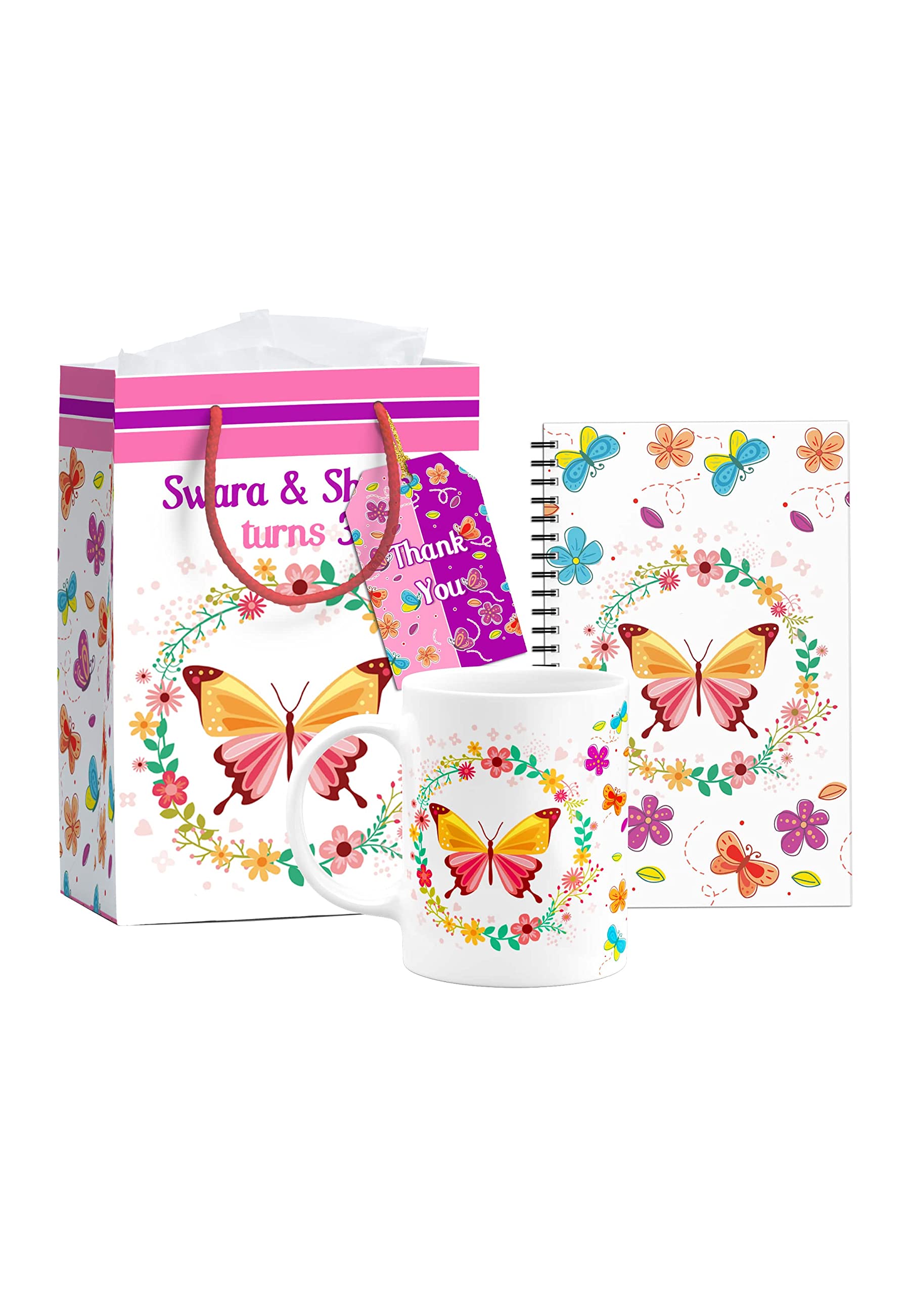 4 in 1 Butterfly Theme Gift combo for Girls Return gifts party | Butterfly design/Print party favors for kids (B0C2HZG6P2) Amazon Price History, Amazon Price Tracker