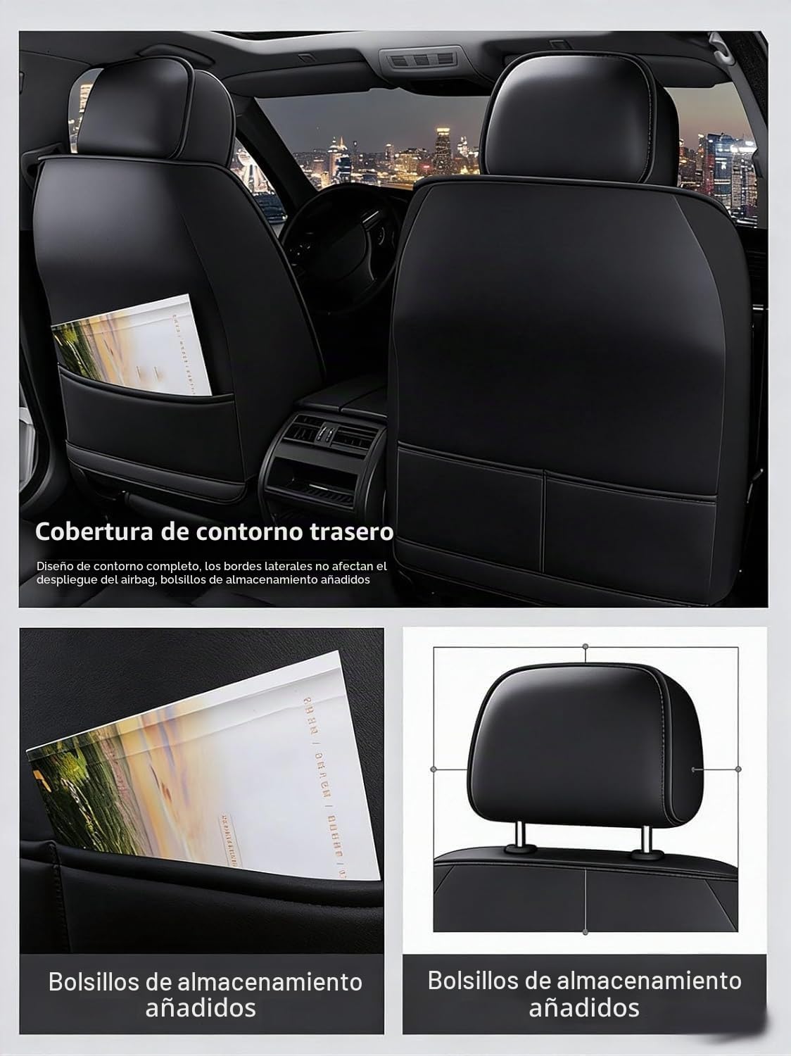 Funda Asiento Coche para BMW Serie 1 E81 E82 E87 E88 F20 F21 F52 F40 Serie 2 F22 2000-2023, Antideslizantes y Resistentes Al Desgaste, Compatibles con Airbags Protector Delantero