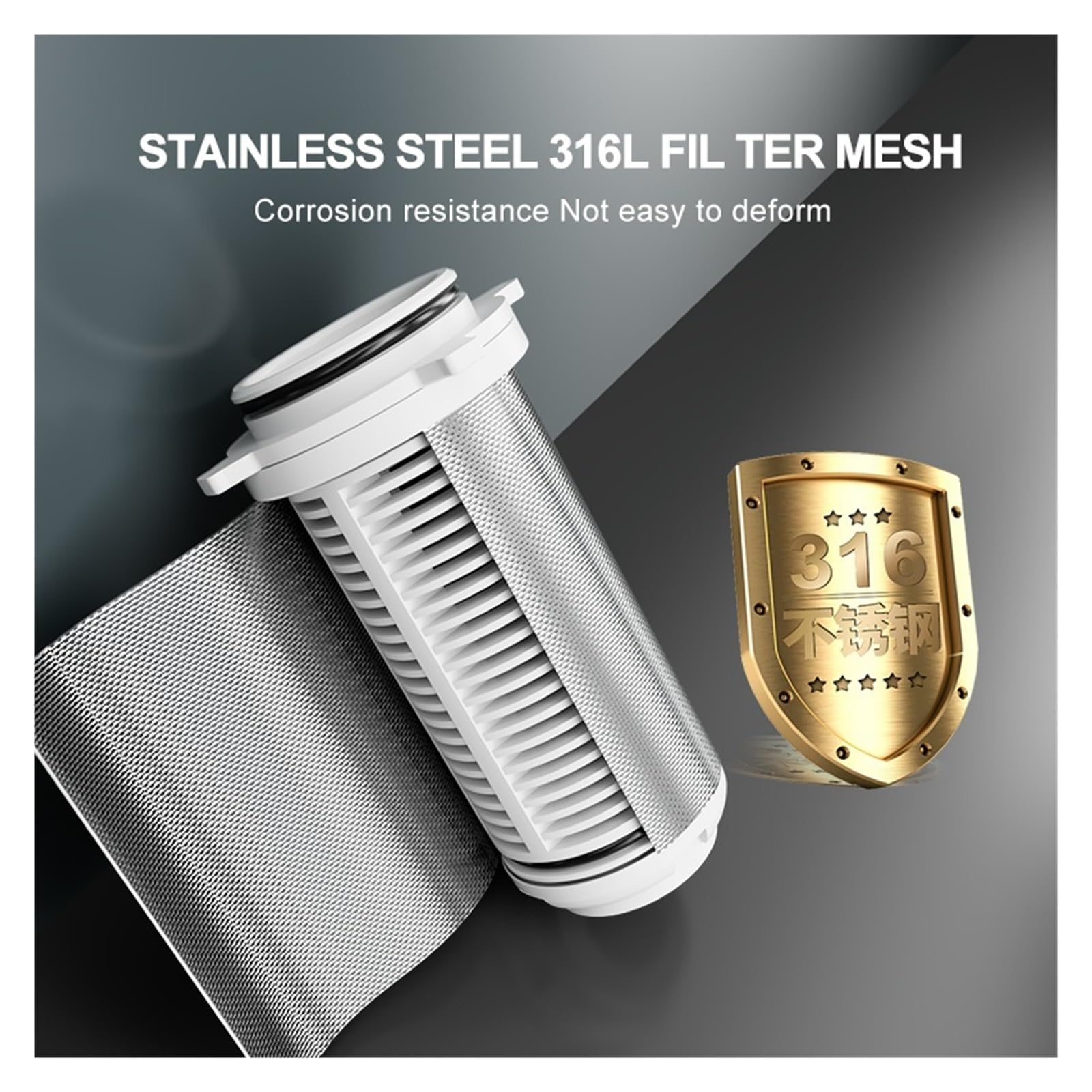 Filtro de agua debajo del fregadero, Filtro de agua for toda la casa de 40 micrones de sedimentos giratorios de descarga automática, de purificador de prefiltración central 6000L para su cocina, baño,