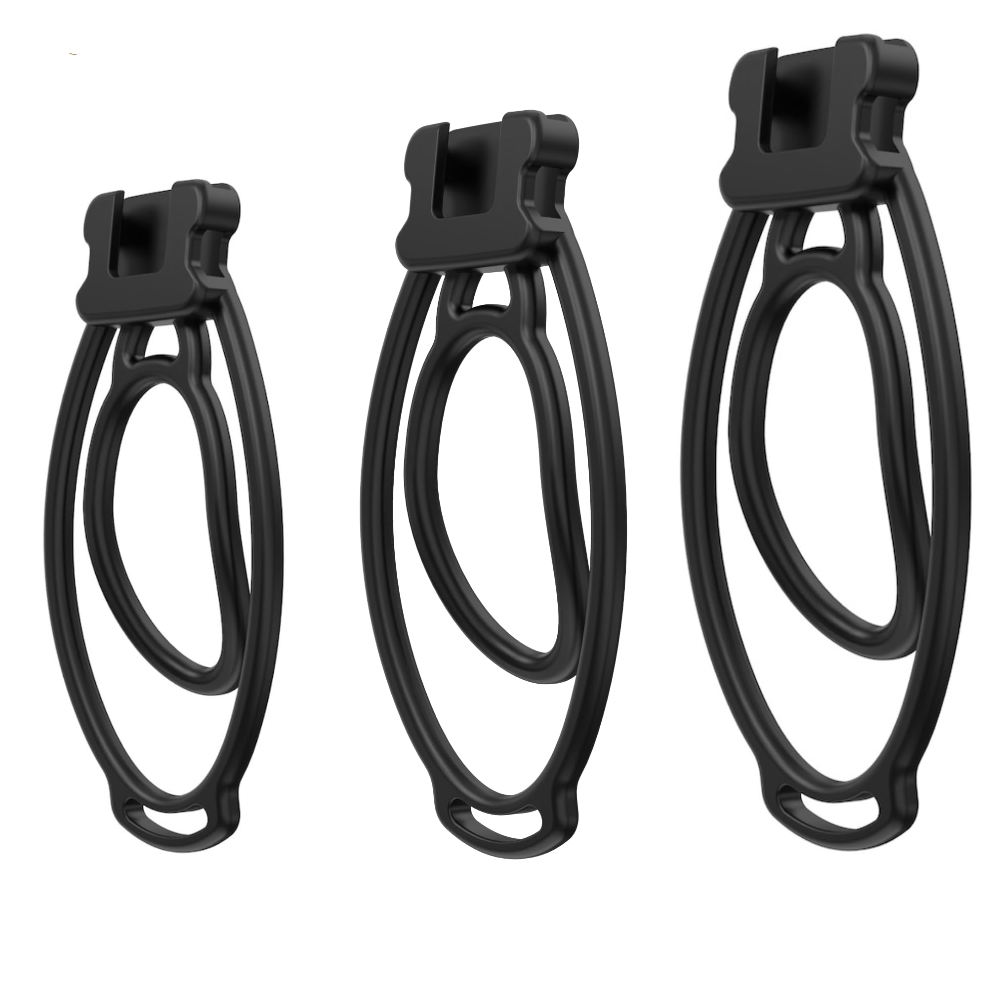 FUFU Clip 3 Pcs Chastity Devices Male Penis Ring Device Cock Cage Chastity Device Sissy Penis Cage Male Trainer Chastity Cage Penis Exercise Sex Toys (Black)