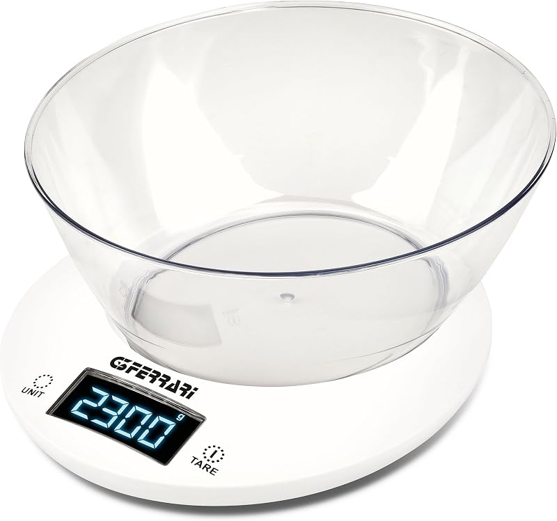 G3 Ferrari Winny digitális konyhai mérleg 5 kg fehér precíziós