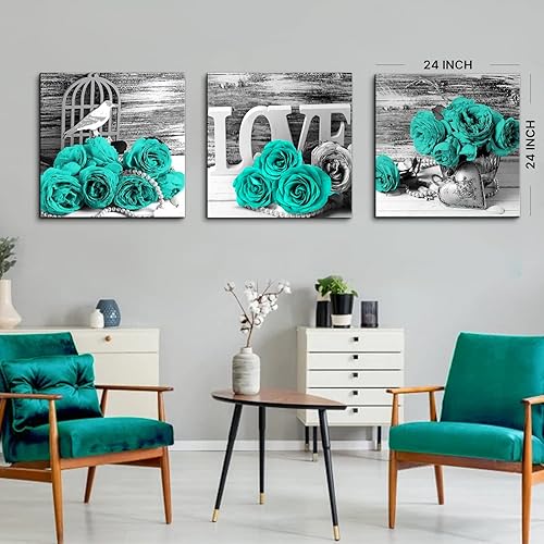 Miniatura 355 de Arte de pared de naturaleza con plantas verdes, decoración de pared de hojas botánicas tropicales, impresiones en lienzo para dormitorio, Hoja