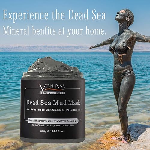 Miniatura 4 de Máscara de barro del Mar Muerto para cara y cuerpo, mascarilla de limpieza profunda para el acné, minimizador de poros, removedor natural de puntos