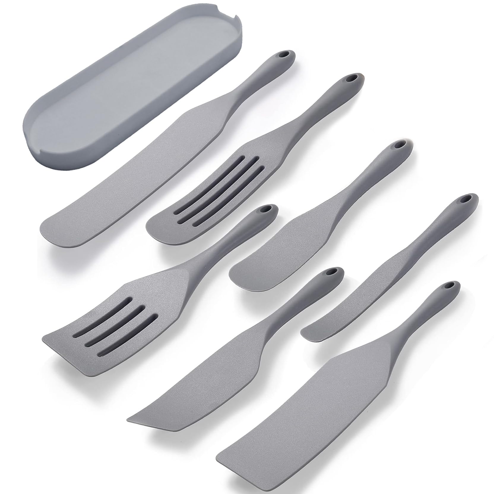 Tongjude 8-Piece Silicone Spurtle Set