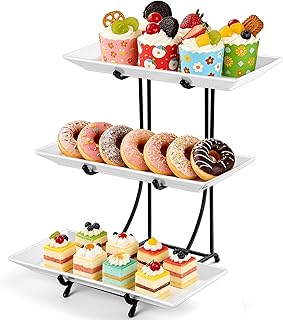 Yedio 3 Tier Serving Tray Set – 12 Inch Porcelain Serving Platters with ...