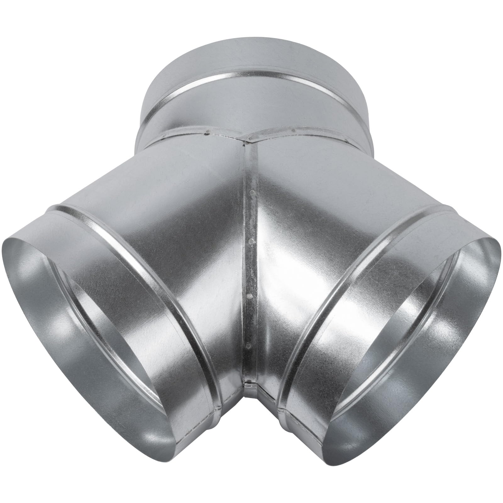 Divisor de conducto en forma de Y de 45° de diámetro de 8 x 8 x 8 pulgadas, conector de metal de 3 vías, acero galvanizado, adaptador de conducto, para ventilación de secadora, ventilador de
