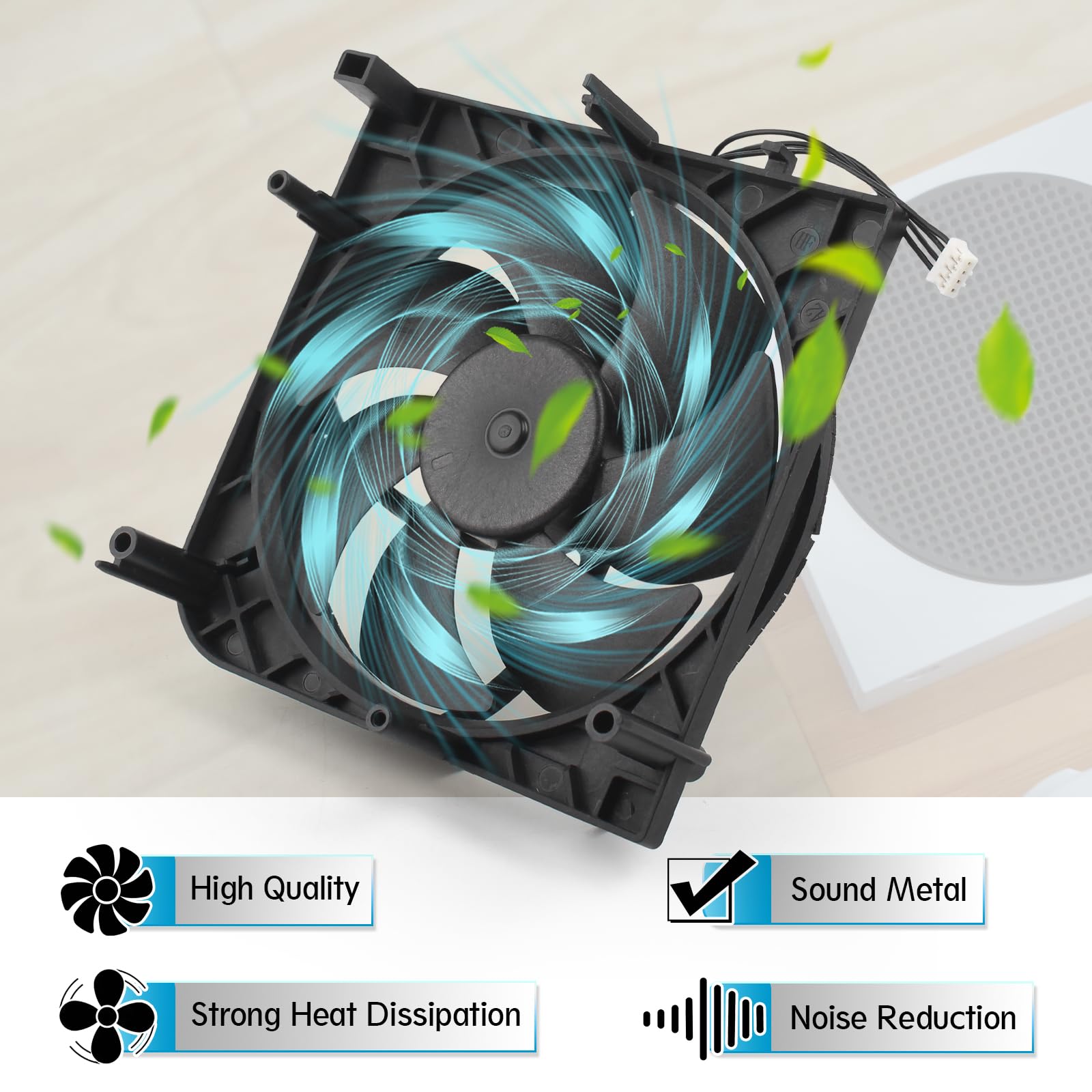 RongZy per Xbox Series S Ventola di Raffreddamento Interna per Xbox Series S Ventola di Interna Sostituzione 5 Pale Dissipatore di Calore Accessori Parti di Riparazionae con Strumenti(XX)