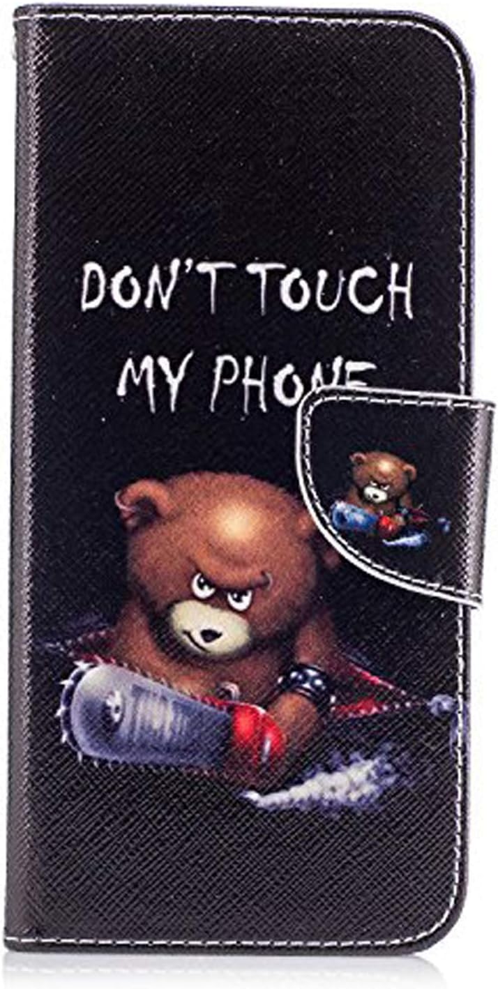 Galaxy S8 Plus Wallet Case, Easytop Folio Style Stand Feature Samsung Galaxy S8+ / S8 Plus Card Case (2017) Premium PU Leather Protective Flip Cover w/Card Slot Side Pocket Magnetic (Chainsaw Bear)
