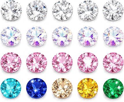 Tooth Gems for Teeth 20 Count 2.2mm Crystal Clear Dental Crystals, Tooth Jewelry for Smile Decoration, Tooth Gem Kit Refill Supplies for DIY & Professional Use LaserGlow