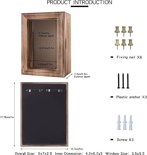 Miniatura 4 de Freezing point Marco de caja de sombra de 5 x 7 pulgadas, vitrina, marco de fotos con parte trasera de lino, recuerdos de premios, medallas, ramo,