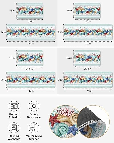 Vista 581 de Tapete de Feliz Navidad, tapete antideslizante para puerta delantera, baño, cocina, dormitorio, patio, entrada, 16 x 24 pulgadas, rojo, negro y verde