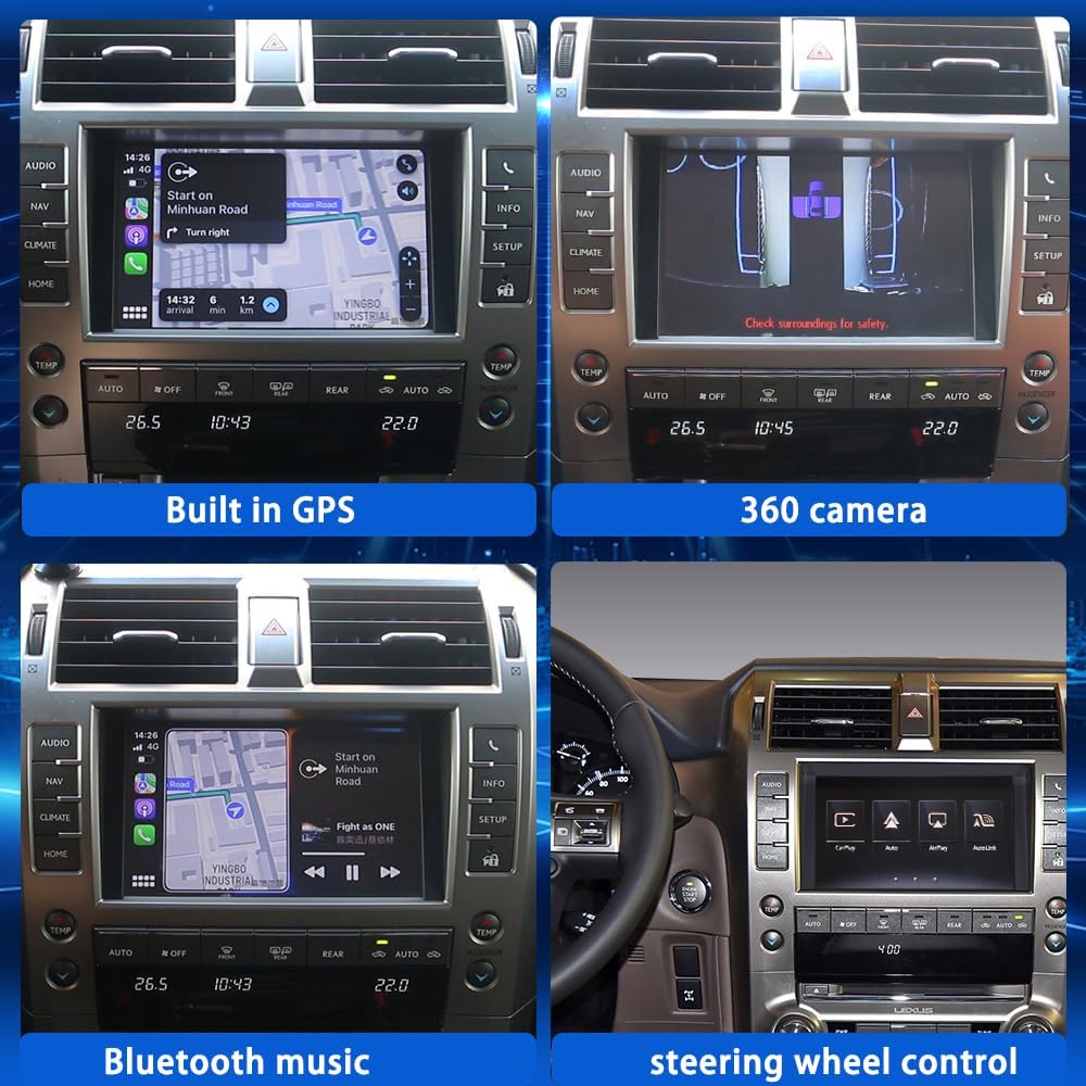 Linux System for Lexus GX460 2014 2015 2016 2017 2018 2019 2020 2021 Wireless CarPlay Android Auto Mirror Link Support for Original Car Radio Function Reverse Camera image 4