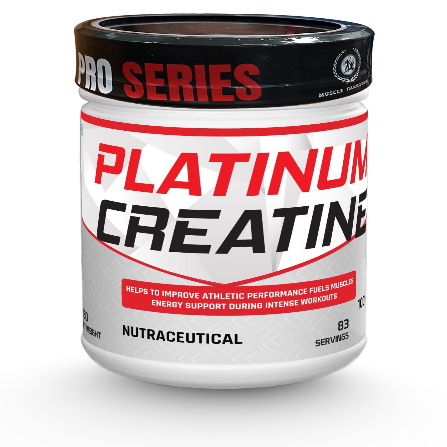 MUSCLE TRANSFORM Platinum Creatine Monohydrate Powder | Supplement For Lean Muscle Growth | Creatine Powder for Pre-Workout and Post Workout | Energy Supplement for Workout | Gym Supplement for Men & Women [83 Servings, Unflavoured]