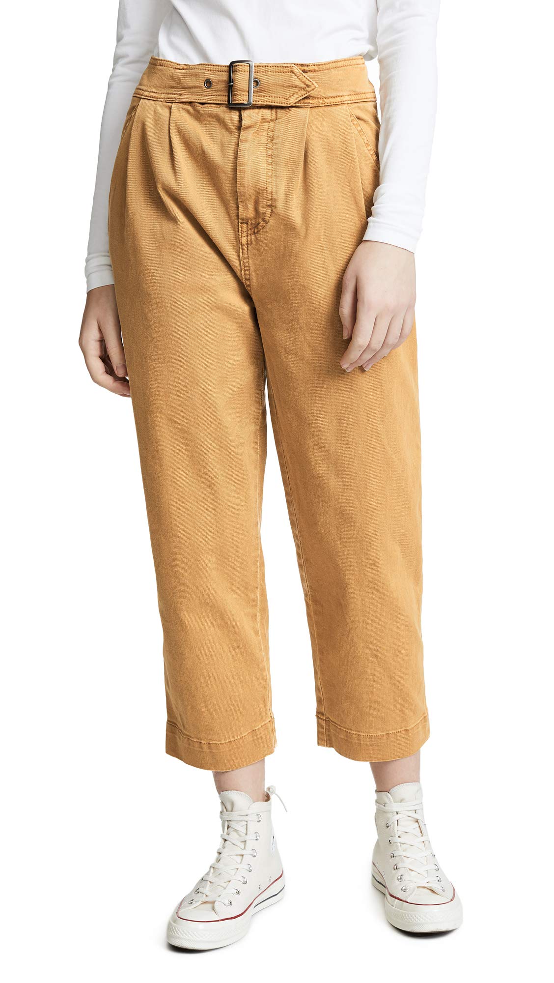 Free People Womens Seamed Like The Real Thing Pants Sand Tan 10