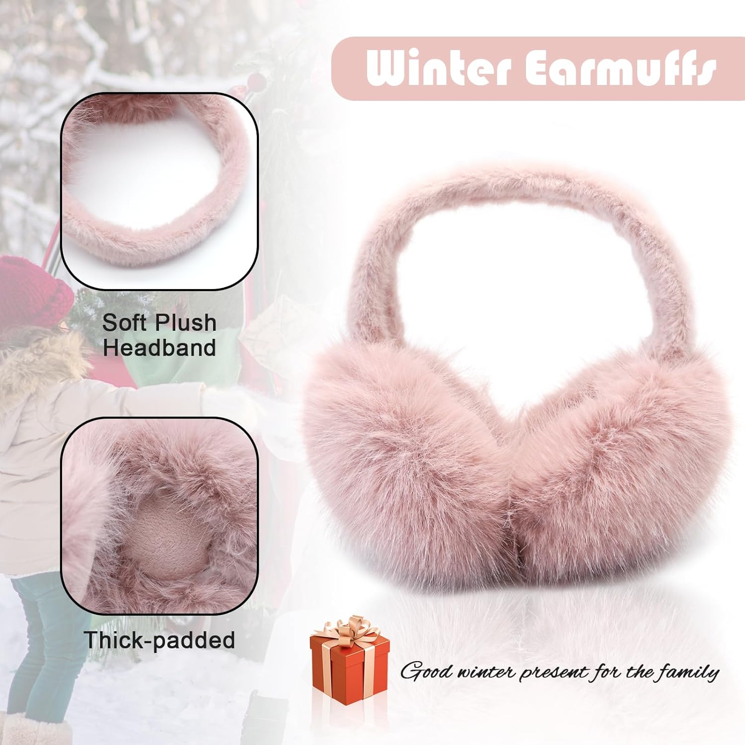 Women Winter Ear Muffs Fluffy Faux Fur Earmuffs Foldable Ear Warmer Girls Soft Ear Covers - Image 5