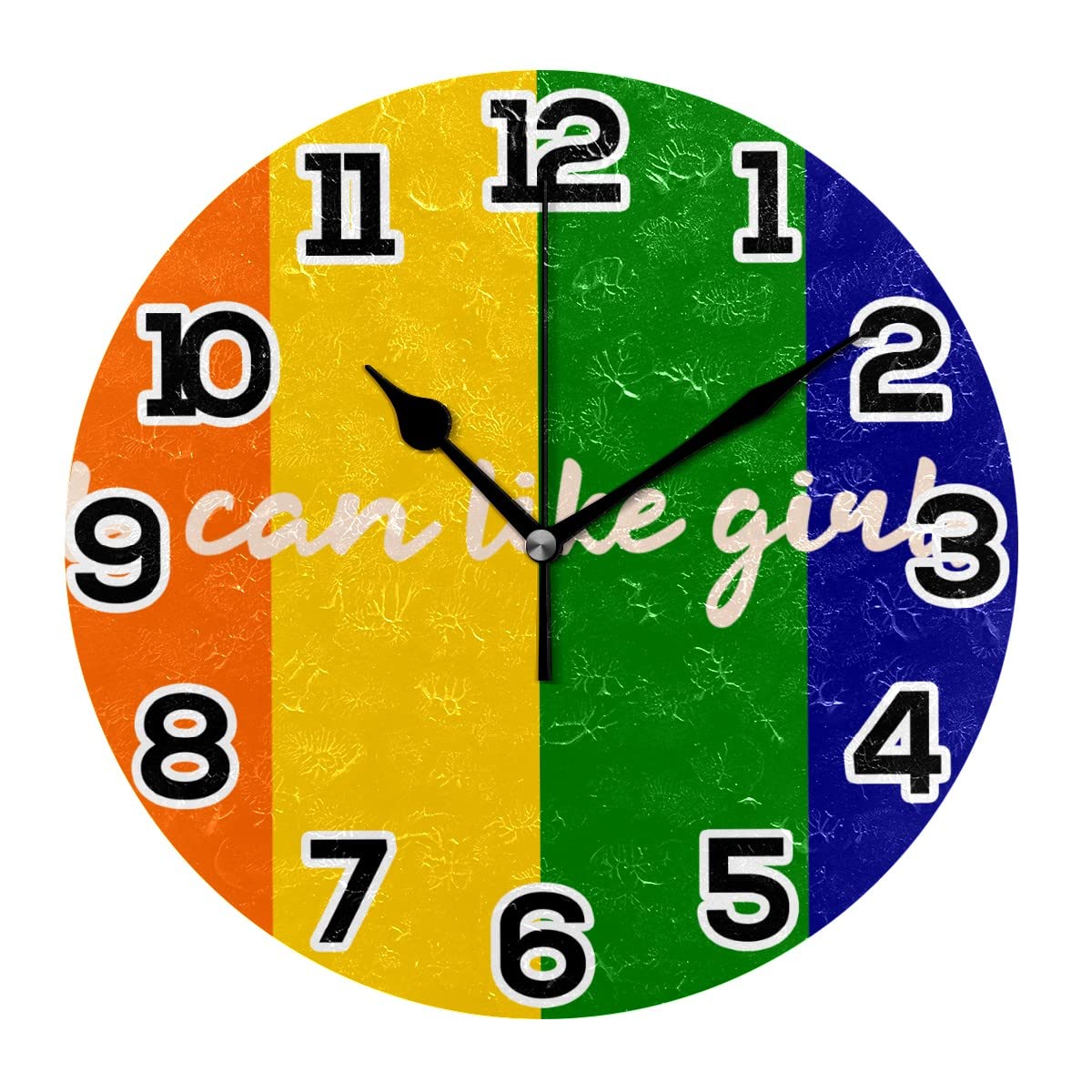 Horloge lesbienne Girls Like Girls 25cm silencieuse et sans tic-tac pour une chambre apaisante
