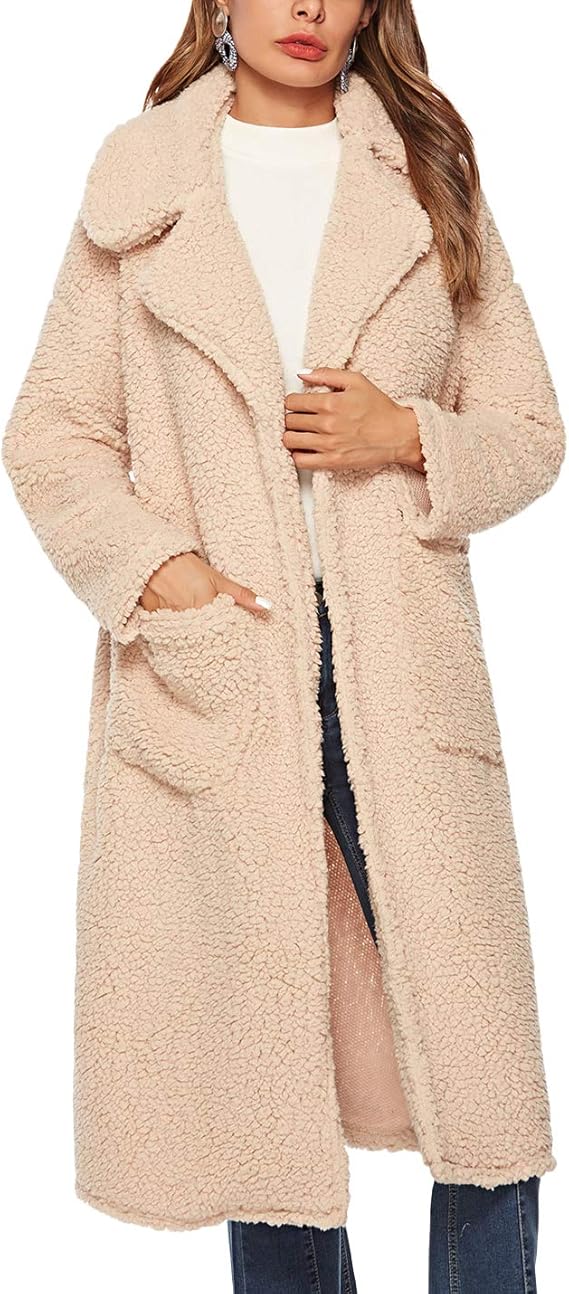 mid length fleece coat
