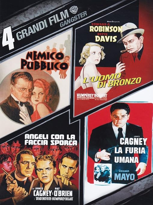 4 grandi FilmGangsterNemico pubblico + L'uomo di Bronzo + Angeli Con la faccia sporca + La 4 grandi FilmGangsterNemico pubblico + L'uomo di Bronzo + Angeli Con la faccia sporca + La