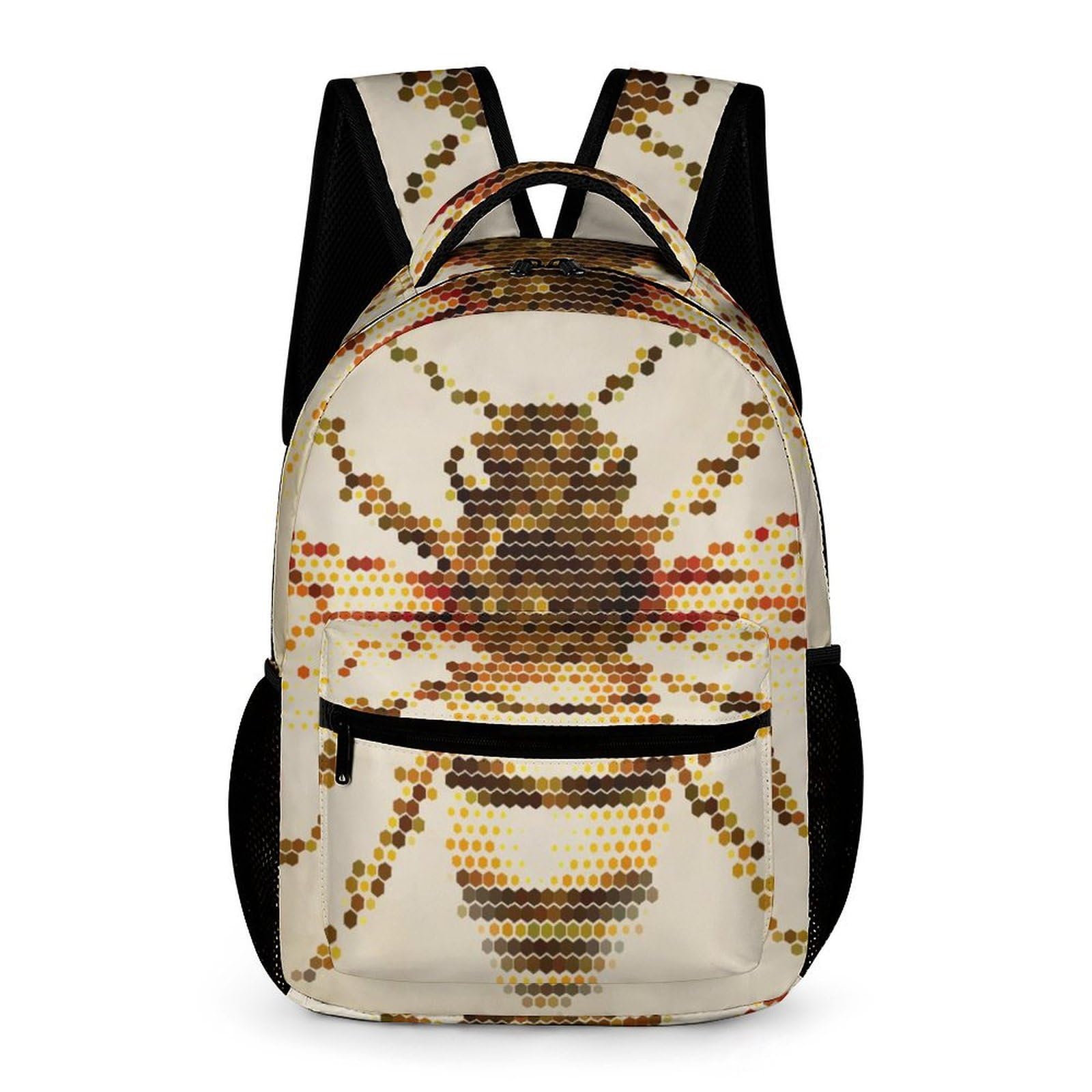 MQSSYOA School Bags Bee Shoulder Backpack Travel Bag Daypacks Bookbag For Boys Girls Students