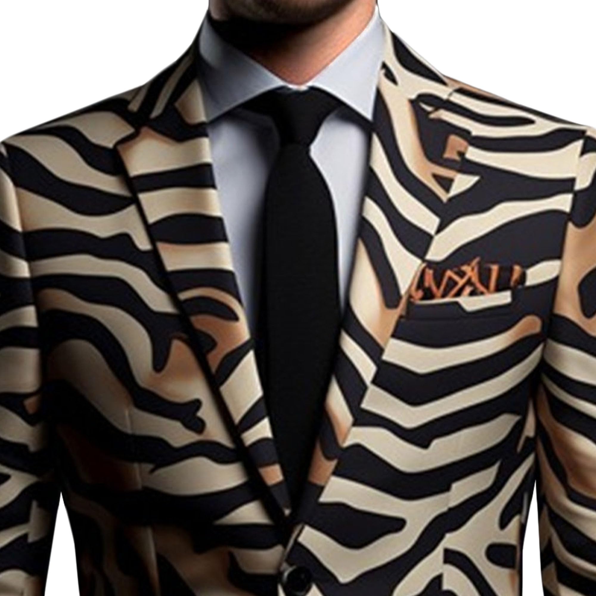 Giacche casual da uomo con grano leopardo 3D Leopard Grain un bottone blazer per gli uomini eleganti cappotti sportivi giacca
