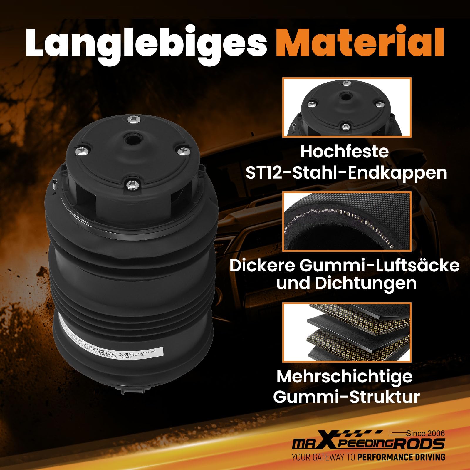 maXpeedingrods Luftfeder 2Pins Hinten Links/Rechts für E-Klasse S211
