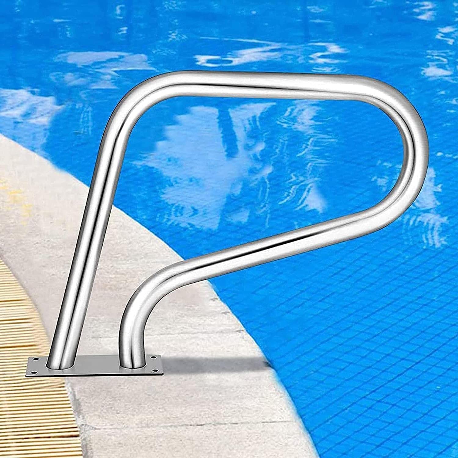 Swimming Pool Safety Hand Rail Swimming Pool Hand Rail with Installation kit-Easy Mount Non-Slip Pool Safety Products Hand Grab Rail Height 22.4''