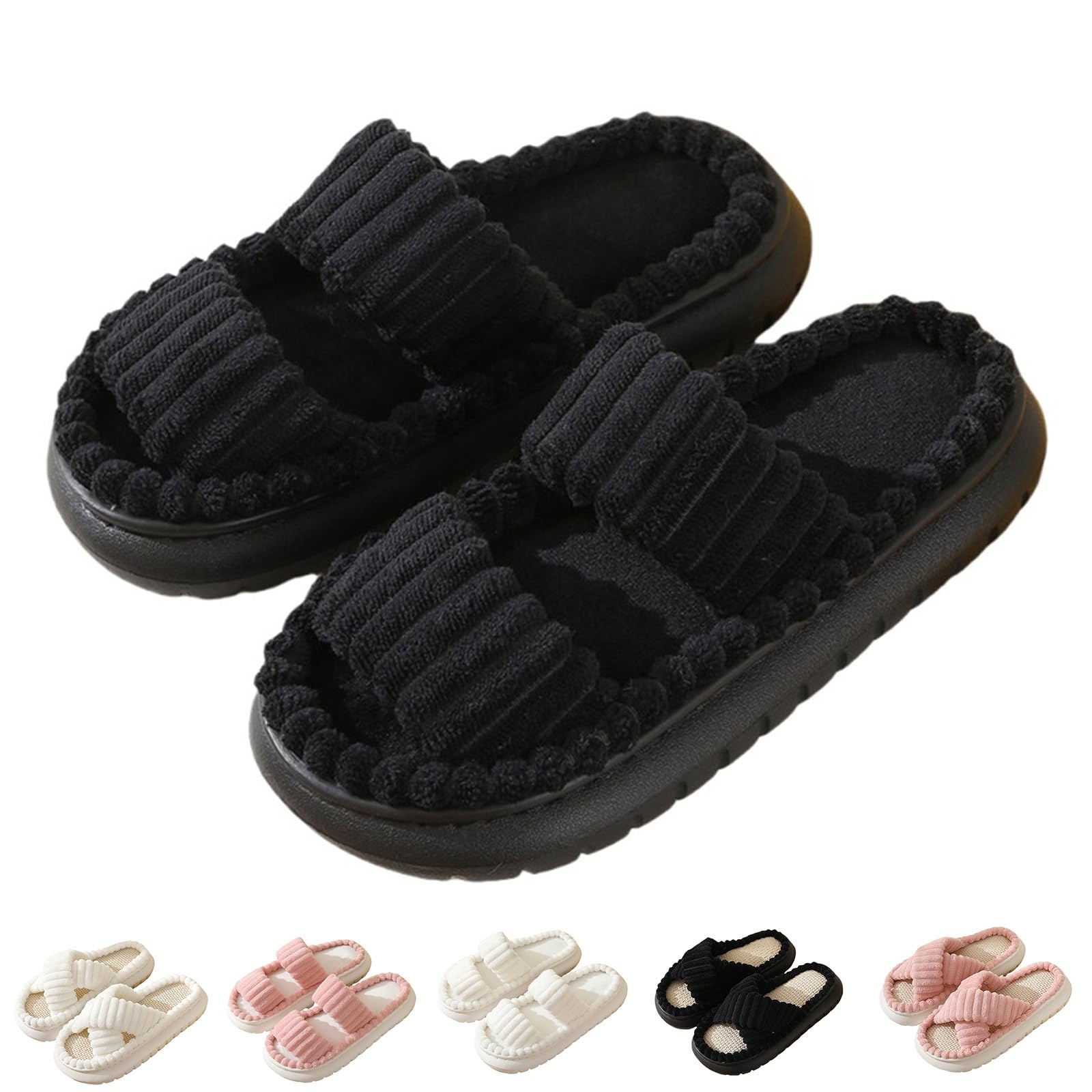 Cloud Shoes for Women Orthopedic House Memory Foam Slippers Indoor Outdoor Fluffy Slip On Slipper Open Toe Soft