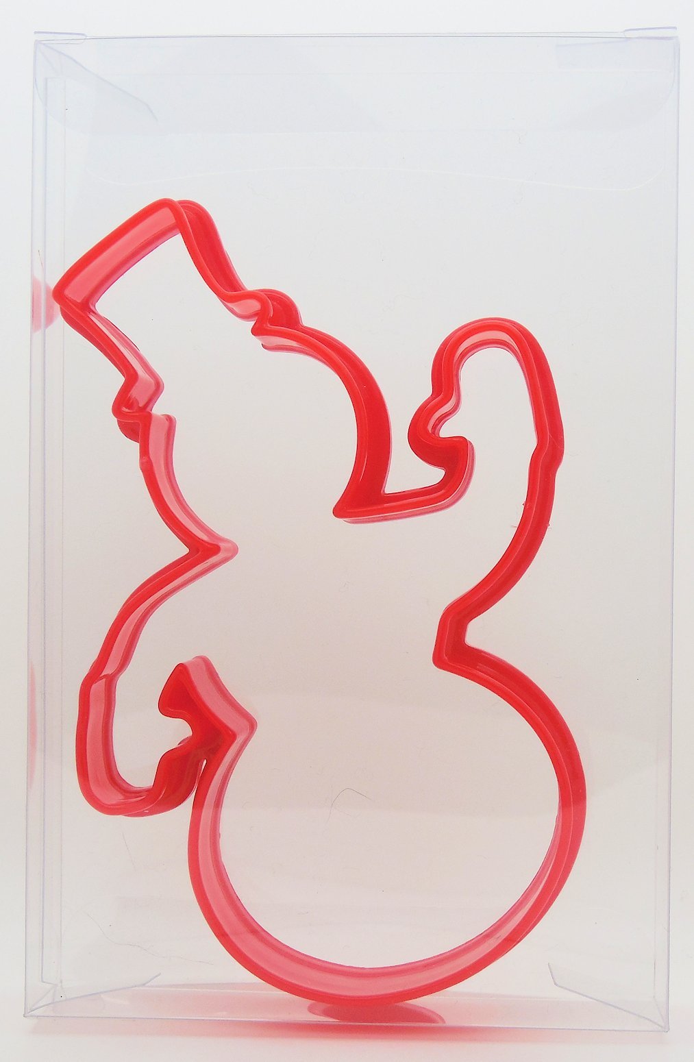 Goggly Red Christmas Snowman Cookie Cutter, Biscuit, Pastry, Fondant Clay Cutter