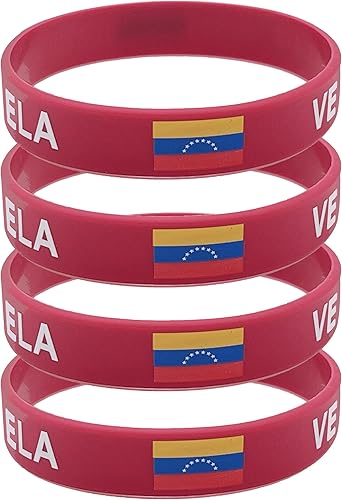 Miniatura 4 de 4 pulseras de goma con bandera venezolana venezolana de Venezuela, pulsera de silicona con bandera nacional, pulseras de goma, decoraciones