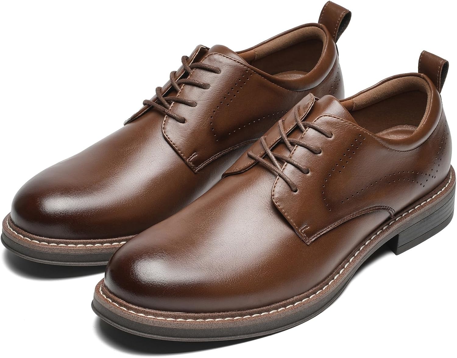 Men's Dress Shoes, Classic Plain Toe for Business Casual Wear