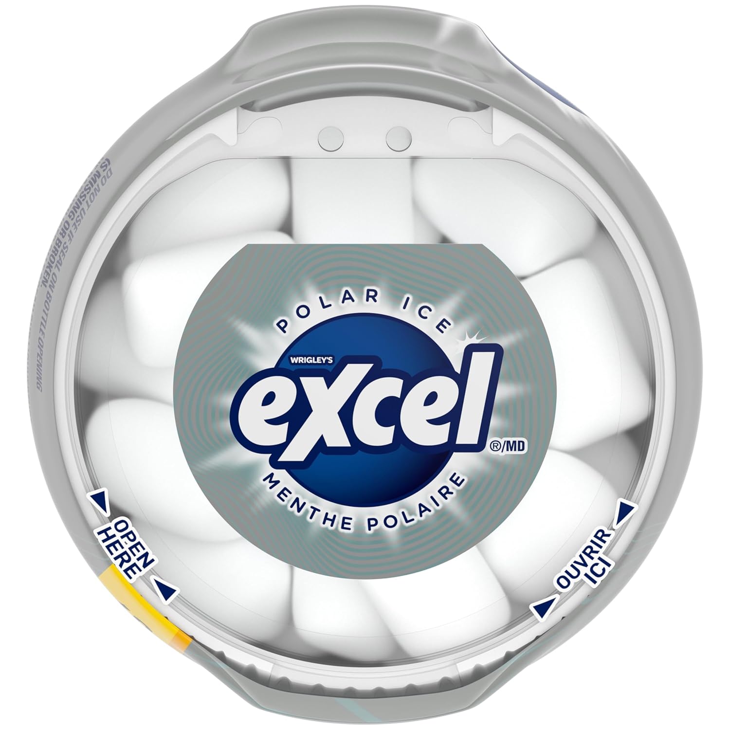 Excel Sugar-Free Gum, Polar Ice, 60pc Bottle, 6ct {Imported from Canada}