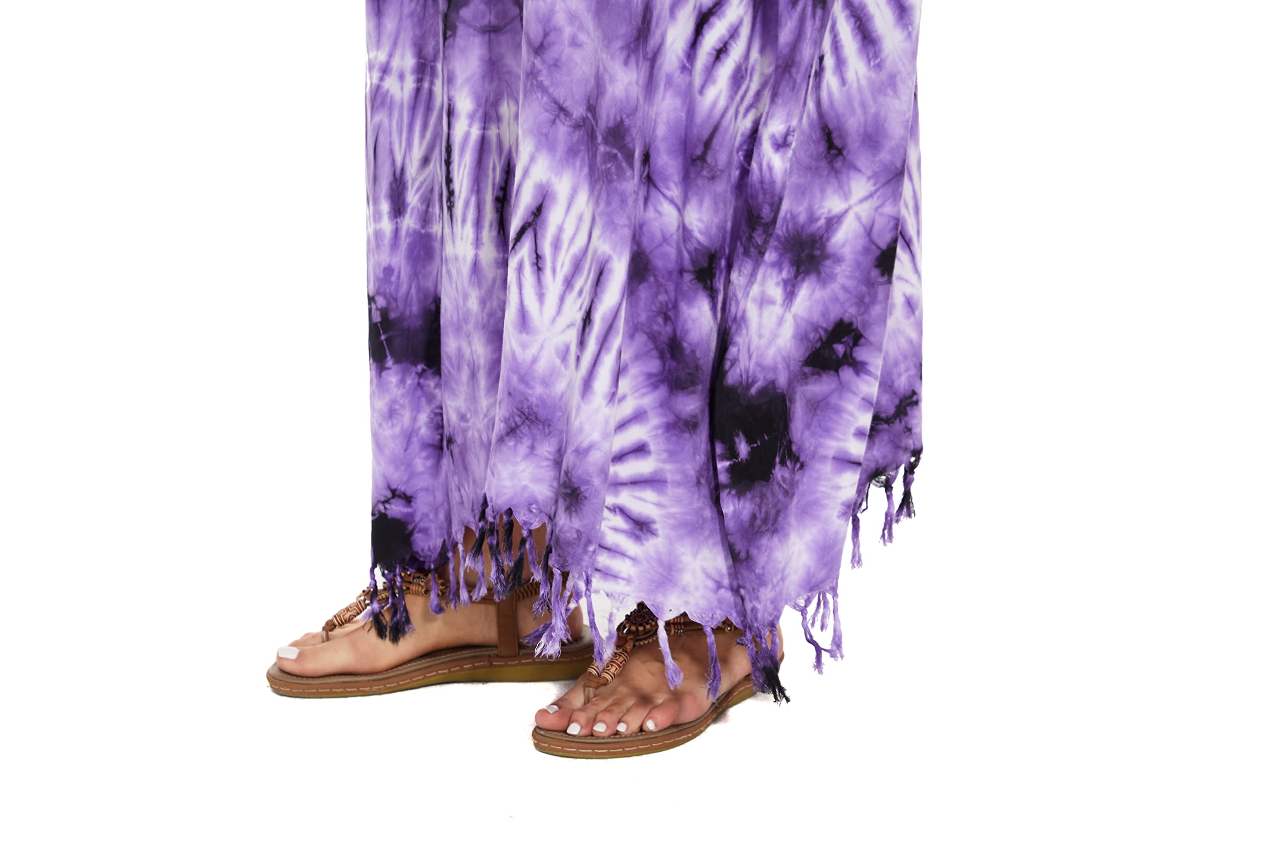 Beautybatik Caftano da donna hippie tie dye caftano loungewear maxi plus size abito lungo da 18 a 26