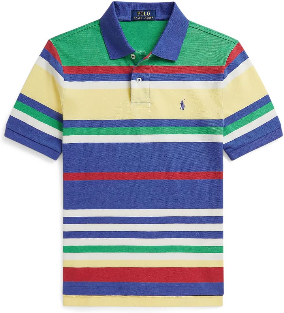 Polo Ralph Lauren Boys Striped Cotton Mesh Polo Shirt (Big Kid)