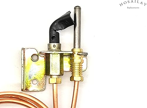 Miniatura 3 de Calentador de agua de gas Natual Pilot Assembely con termopar de 24 pulgadas, tubo de gas de 24 pulgadas y una campana de llama