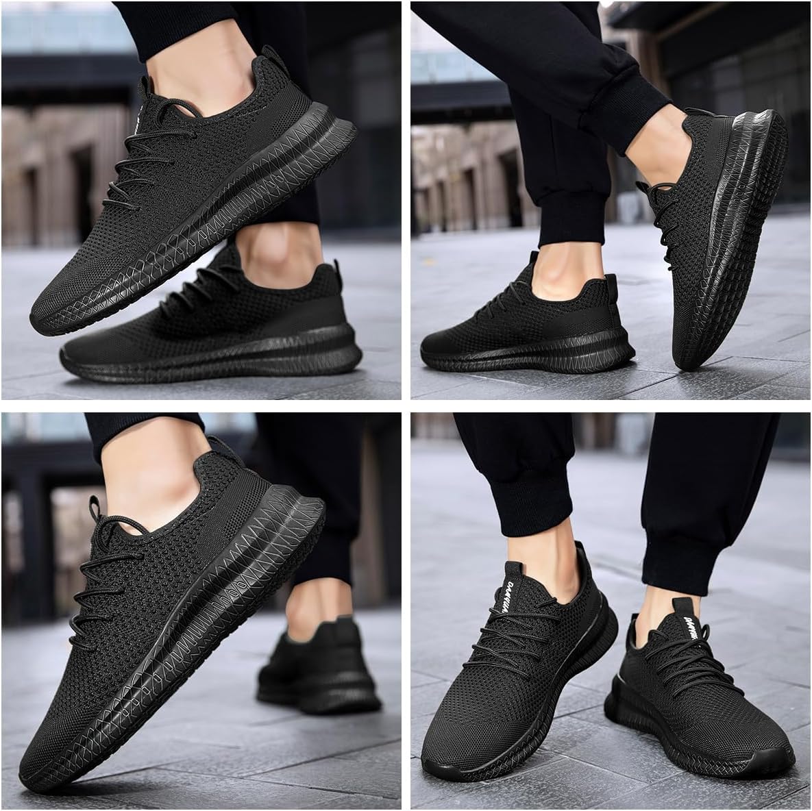 Men Non-Slip Work Shoes Tennis Gym Sneakers Breathable Slip Resistant Lightweight and Comfortable for All-Day Wear Sports and Walking - Image 2