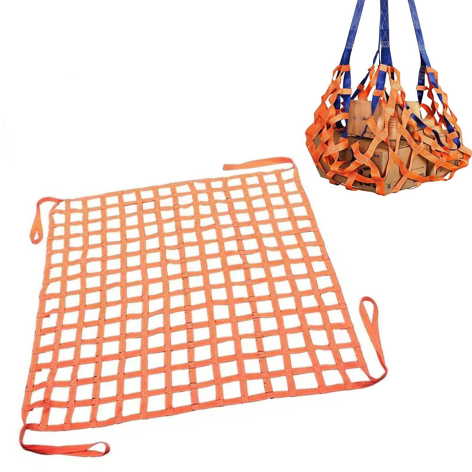 Red De Elevación De Eslinga Plana De Nailon - Red De Elevación Colgante, Capacidad De Carga De 0,3-3,5 T, Red De Carga para Cubierta De Kayak, Redes De Remolque (Size : 2 X 2M/Mesh/20cm/Load 3.5t)